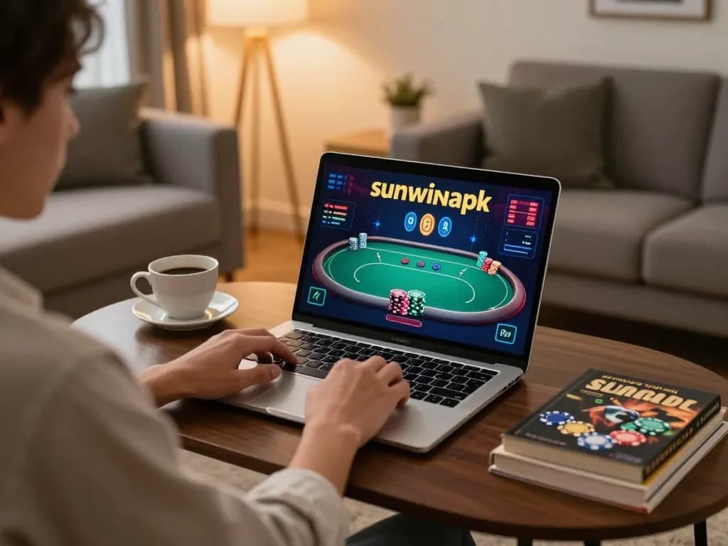 Experience strategic gameplay with sunwinapk in a cozy home setting.