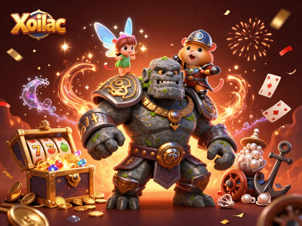 Xoilac offers an engaging casino adventure with vibrant characters set against rich gaming elements.