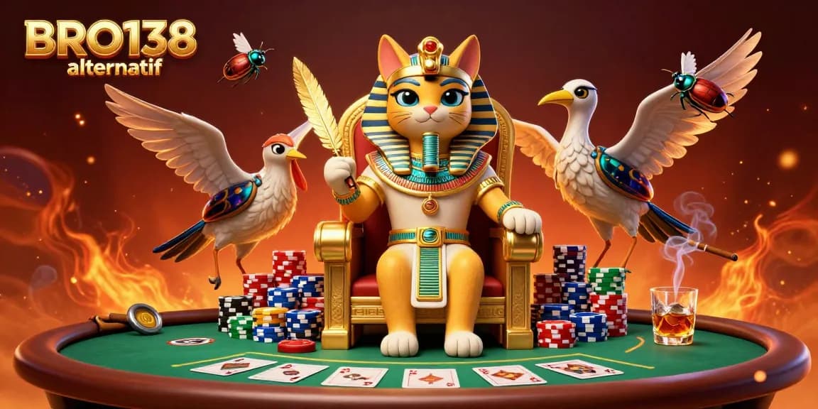 Engage with BRO138 alternatif to experience vibrant casino action in a richly detailed illustration.