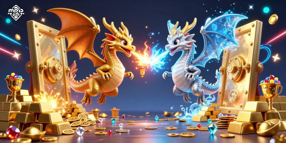 Engage with mpo slot as golden dragons battle through a treasure-filled casino world.