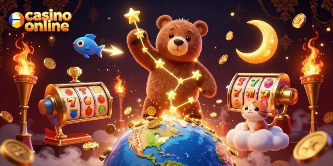 Joacă sloturi online pe portalul casino online cu simboluri de dolari și monezi aurii.