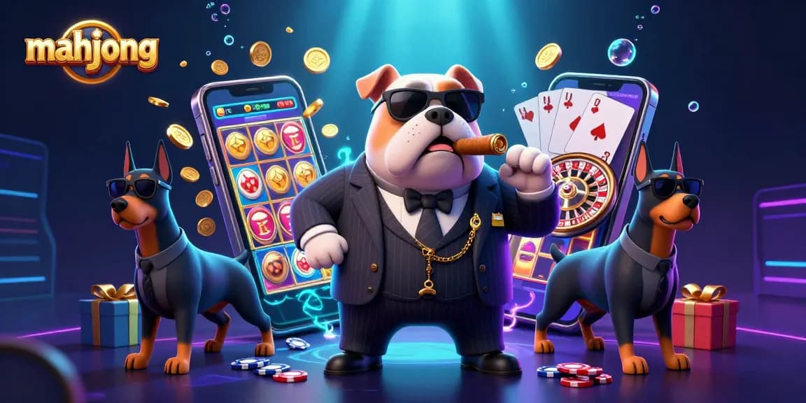 Engage in a thrilling mahjong experience with vibrant casino elements and dynamic characters.