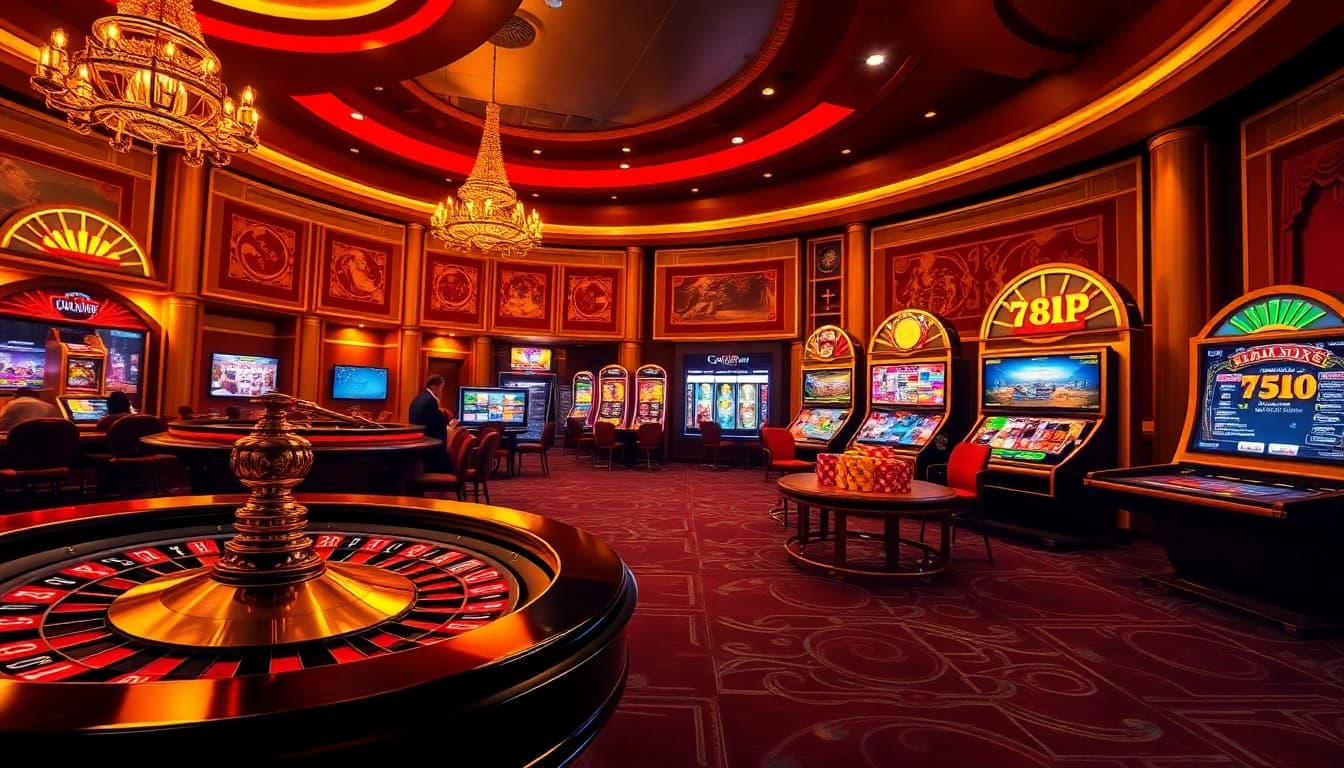 Experience the thrill of online gambling with Trang chủ 789P's vibrant casino scene featuring roulette, slots, and poker.