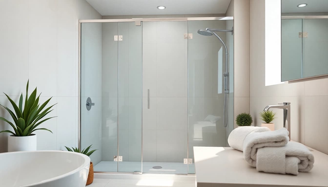 Transform your space with sunny shower usa inc's modern shower designs featuring sleek glass and elegant fixtures.