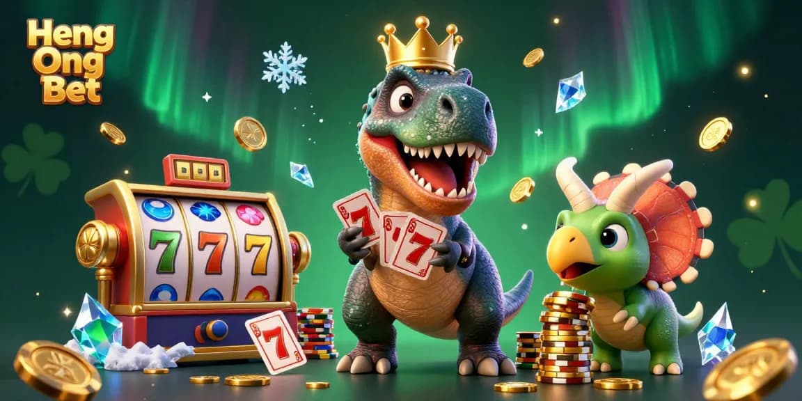 Experience the vibrant gaming world at Heng Ong Bet with animated characters and slots in action.