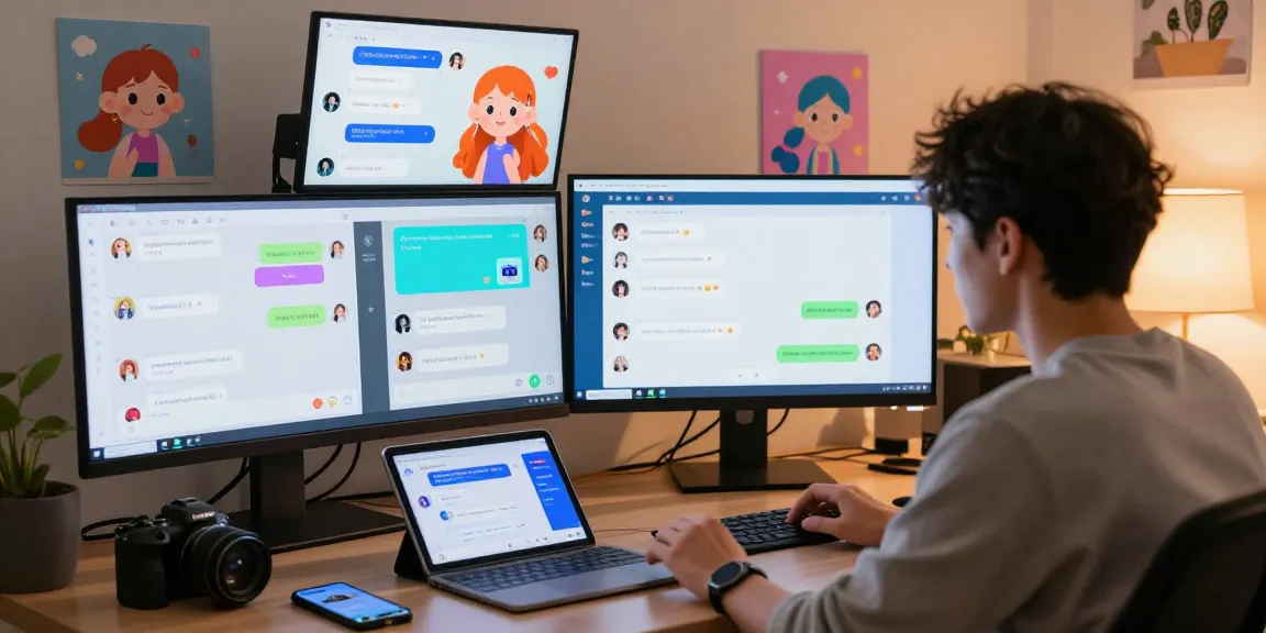 Engaging with AI chat characters on Crush on AI platform, showcasing diverse interactions and vibrant interfaces.