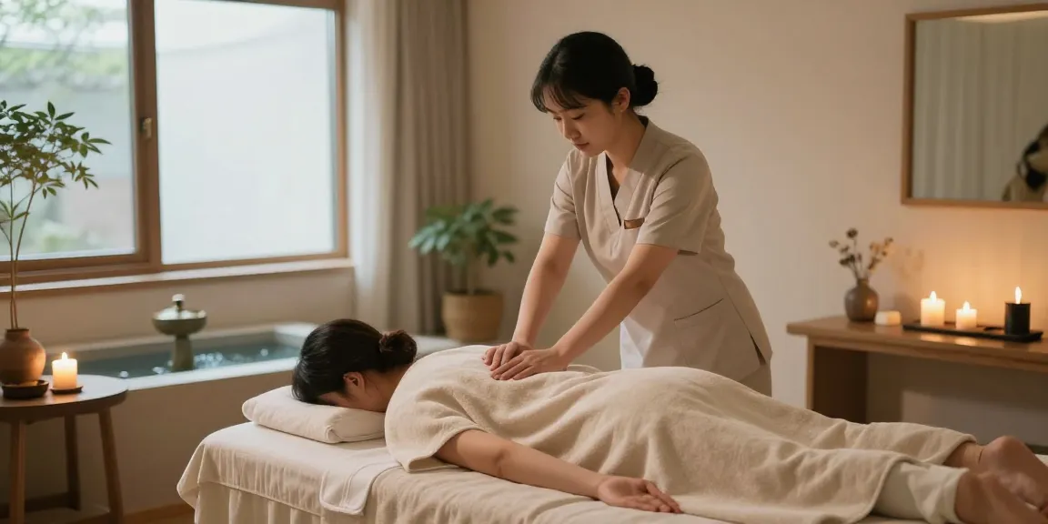 Swedish massage experience at makangs.com/region/국내/서울-/마사지-스웨디시 in a serene spa room.