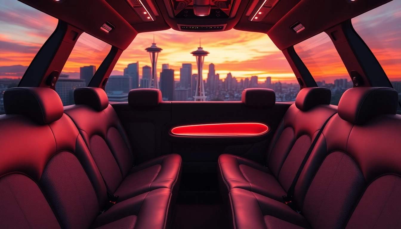 Experience the luxury of a vancouver to seattle limo in a stylish, elegant interior.