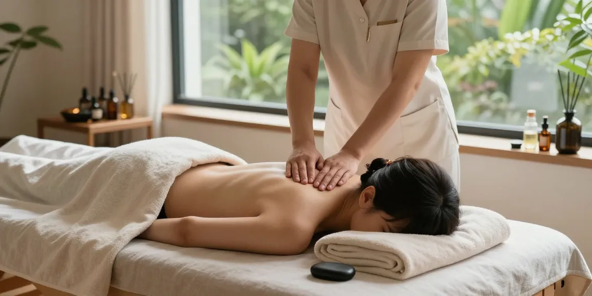 Experience ultimate relaxation with a healing Swedish massage in a serene spa setting, showcasing the art of 창원마사지.