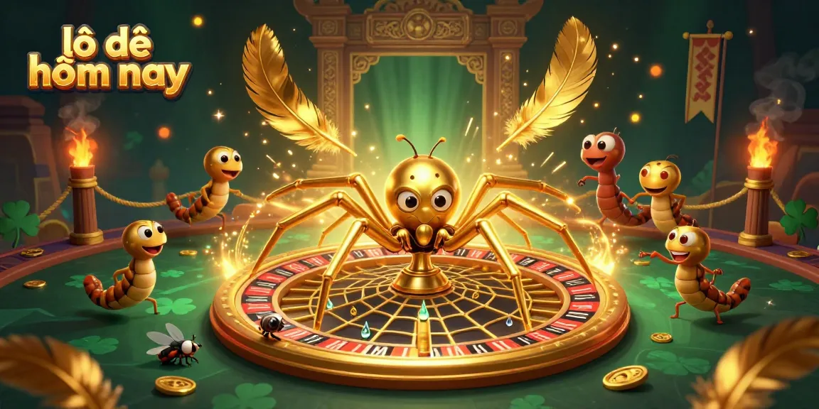 lô đề hôm nay thrilling bets at a unique roulette wheel web with a golden spider and croupier