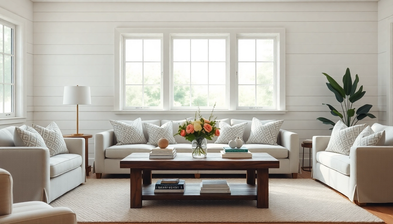 Transform your living space with stunning shiplap walls in a cozy setting.