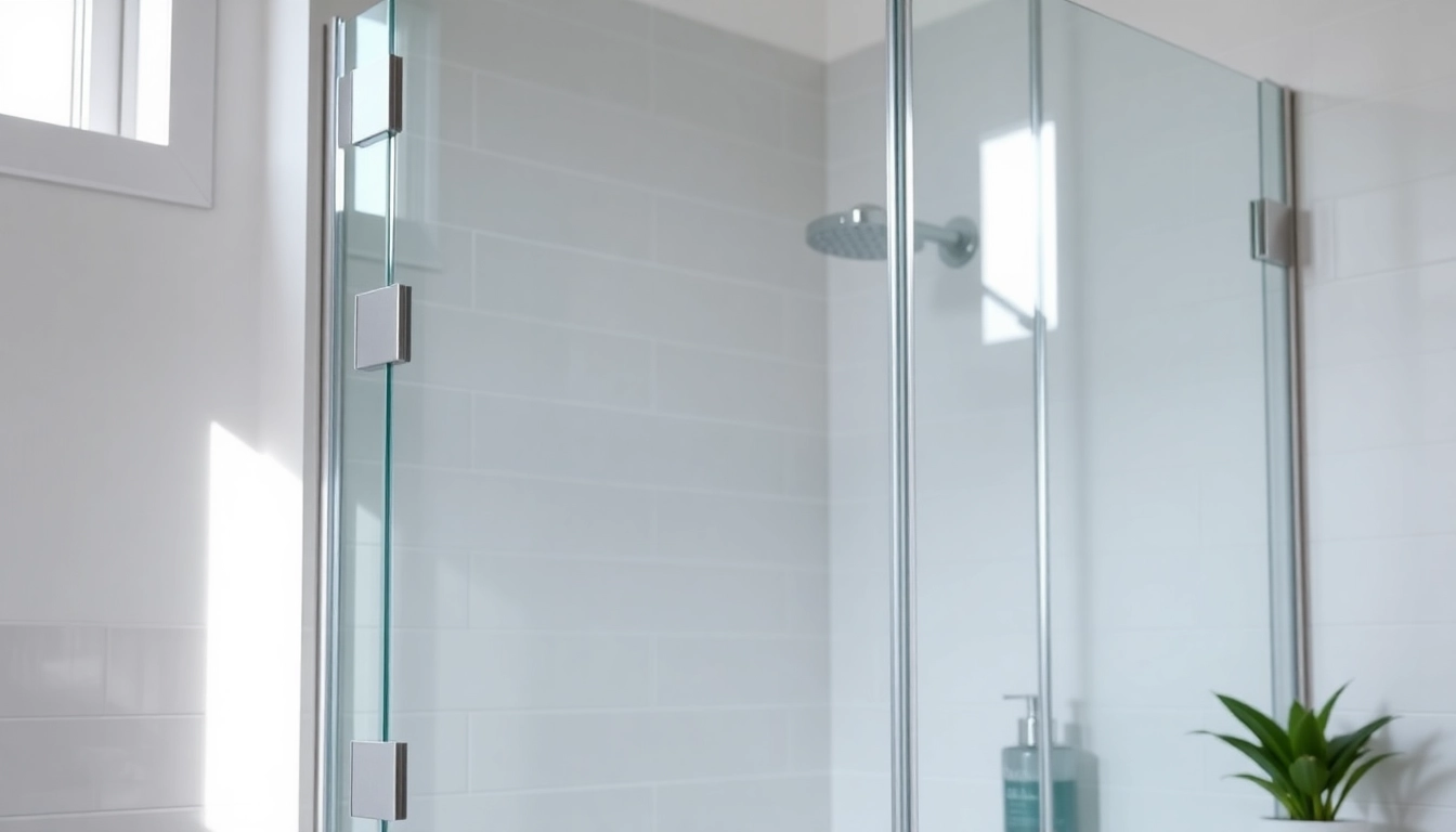 Paroi de douche sirhona en verre transparent, apportant une touche moderne à la salle de bains.