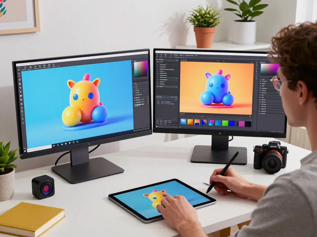 Dynamic digital workspace with Nano Banana 2 editor showcasing AI image generation capabilities and creative tools.