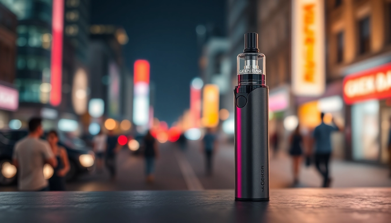 Elevate your experience with the Geek Bar disposable vape showcasing its modern design.