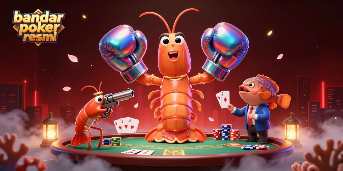 Engage in the thrill at bandar poker resmi with vibrant poker action illustrated in 3D.