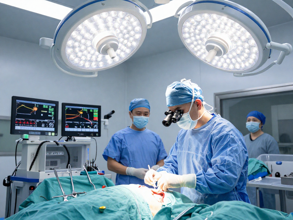 Minimally invasive Bel fıtığı ameliyatı performed by experienced surgeon in advanced surgical room.