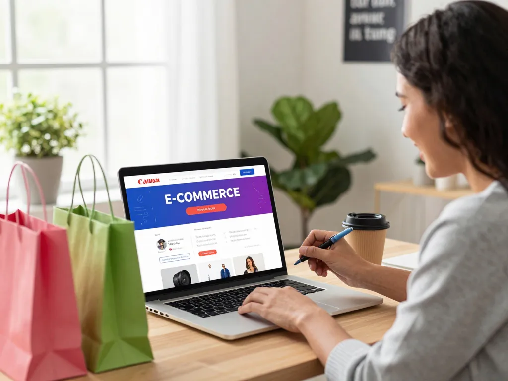 Cheerful customer signing up on https://hubet88.icu/ for exclusive sales and new products in a cozy home office.