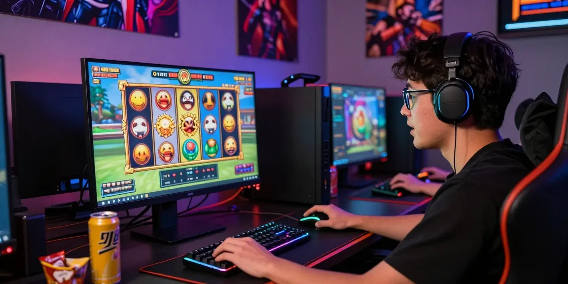 Player engaging with garuda303 slot games in a modern gaming setup.