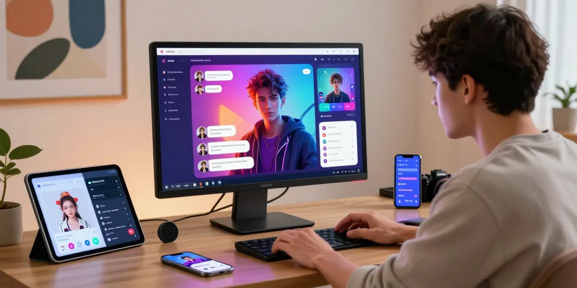 Engaging NSFW chat ai session showcasing a user interacting with a customizable AI character on a vibrant interface.