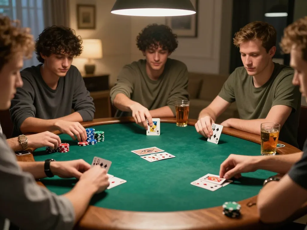 Players enjoying a friendly poker game while using the hidden wiki strategies in their gameplay.