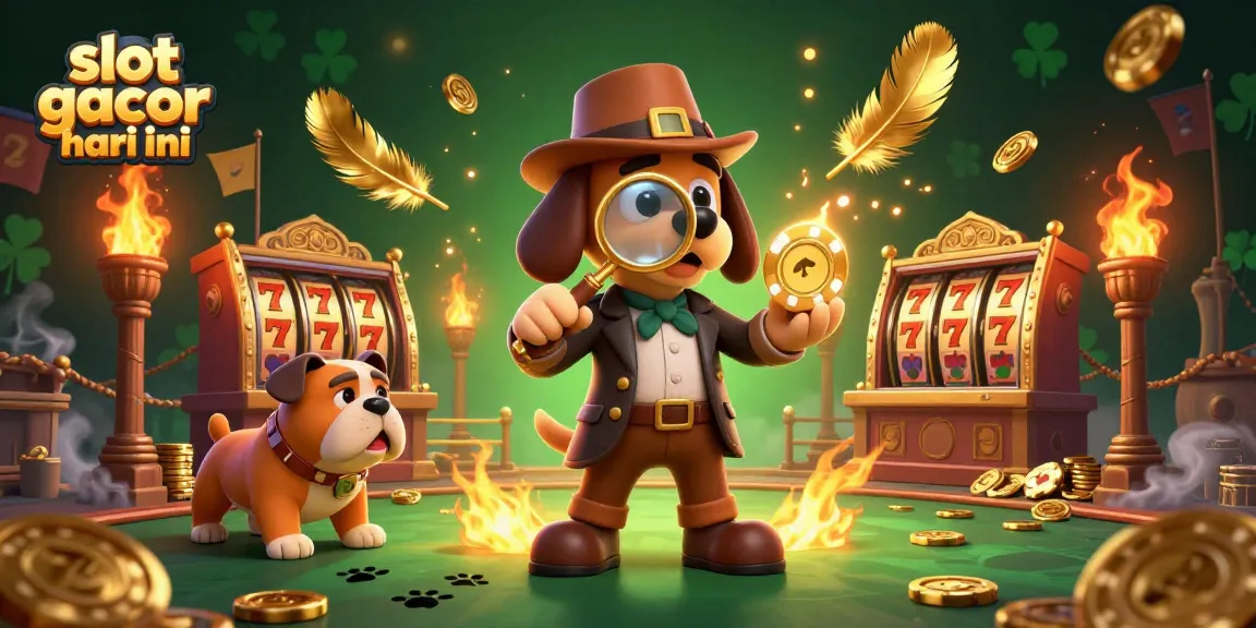 Spin the reels for slot gacor hari ini with a detective searching for winning treasures.