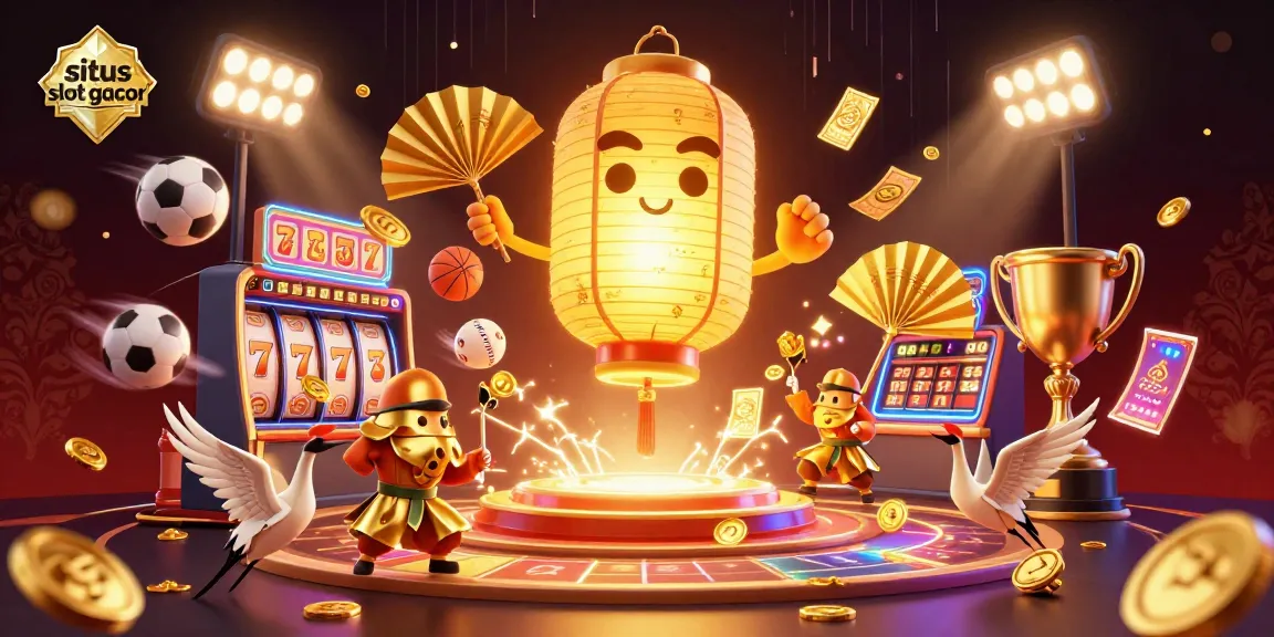 Situs slot gacor illuminates an exciting casino scene with vibrant slot reels and glowing jackpots.