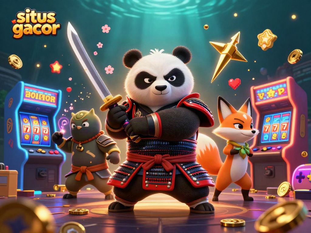 Engage with situs gacor for thrilling casino adventures featuring vibrant 3D characters and slot reels.
