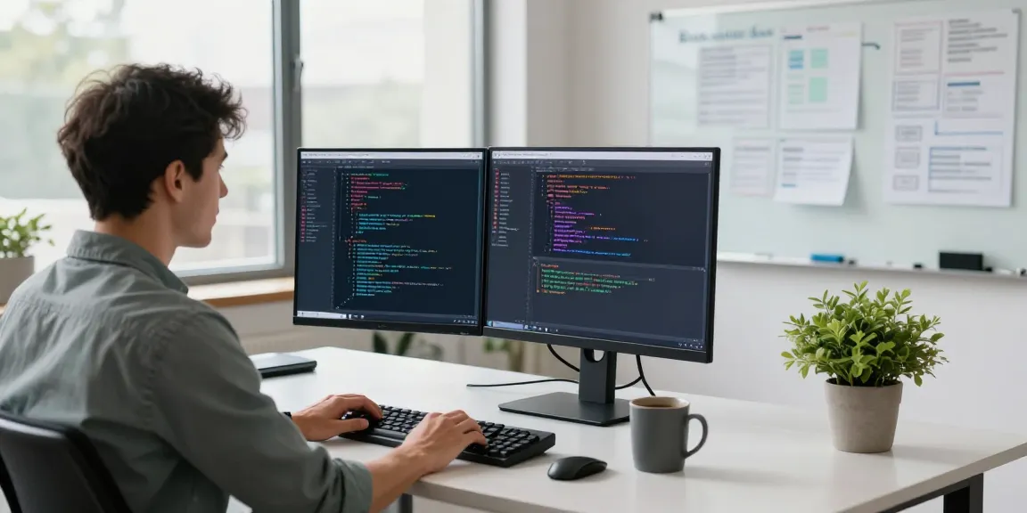 Professional workspace for coding using Notepad++ at https://notepad-app.co/ with vibrant syntax highlighting.