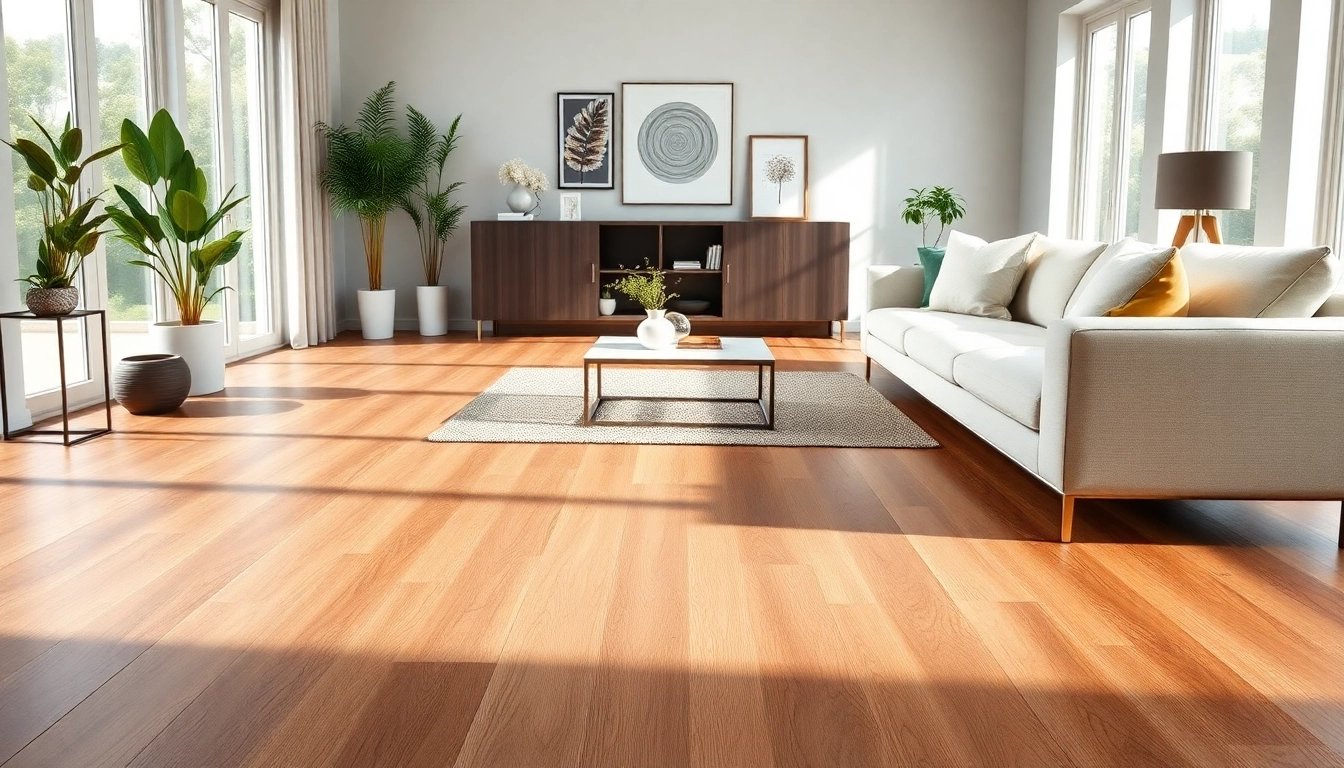 Enhance your home with luxury vinyl flooring in a modern setting showcasing a sleek, polished finish.