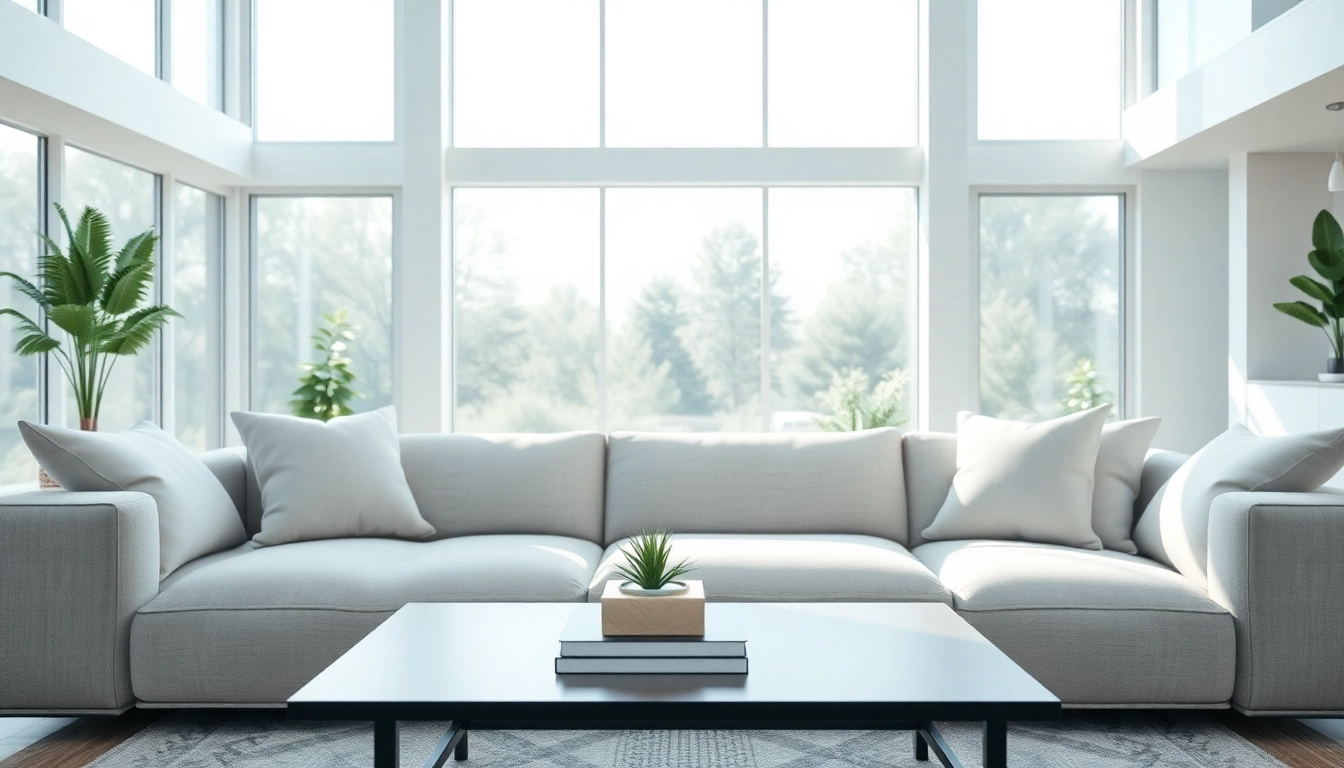 Experience seamless living in a modern, serene living room designed for comfort and relaxation.