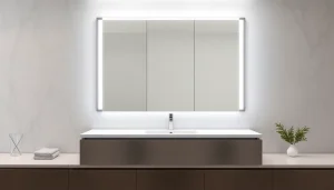 Sonni Spiegelschrank im modernen Bad mit LED-Beleuchtung und zeitgemäßem Design