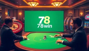Experience the thrill of online gambling at 78win with vibrant casino tables and exciting gaming options.