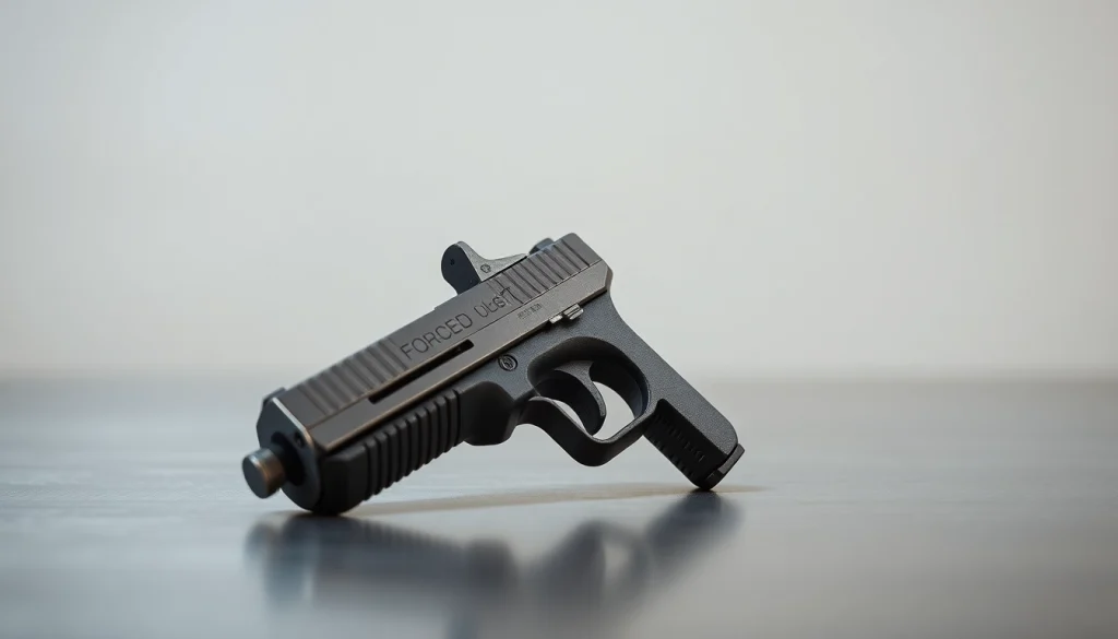 Showcasing a forced reset trigger for sale with intricate details and a sleek design.