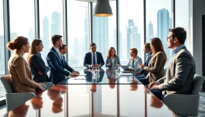 Engaging scene with business consultants in Dubai collaborating effectively.