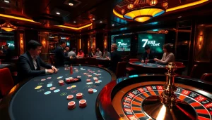 Experience the thrill of betting at 7upbet, showcasing vibrant casino tables and engaging gameplay.