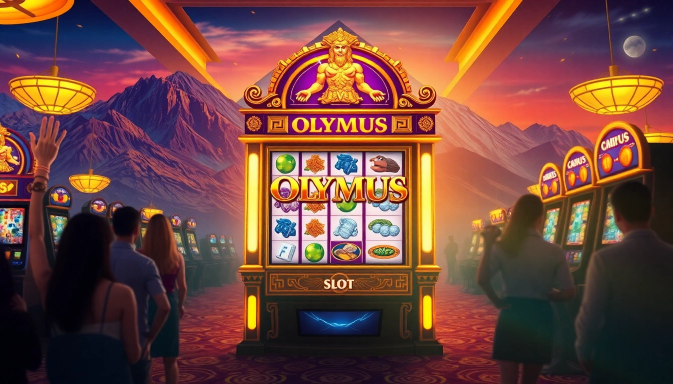 Players enjoy the thrilling Olympus Slot experience, showcasing excitement and potential winnings.