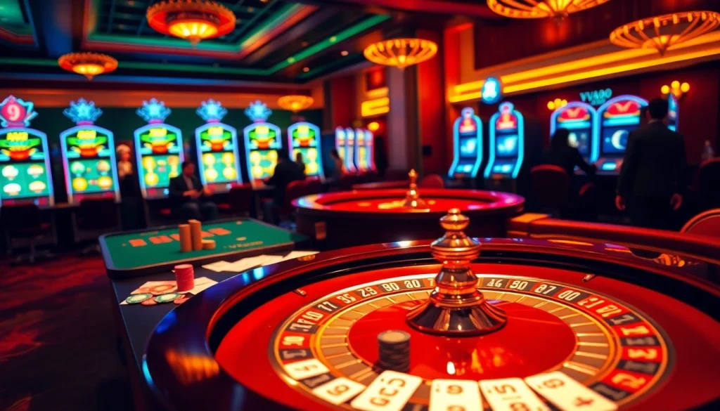 Experience the excitement of vua99 nhà cái uy tín at a professional casino gaming table with cards and chips.