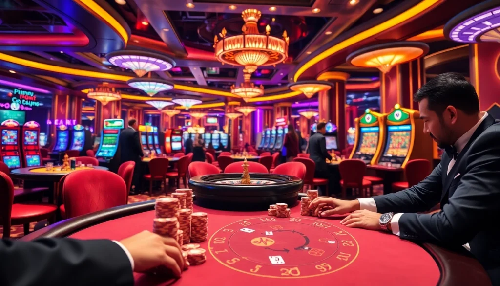 Experience the thrill of betting at good88 with vibrant casino visuals and high-stakes games.