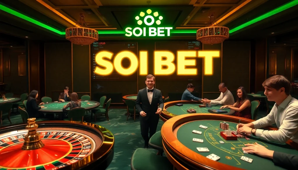 Experience thrilling bets at SOIBET's luxurious casino featuring exciting games and a welcoming atmosphere.
