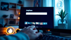 How to search OnlyFans secretly on a sleek computer interface showing privacy tools.