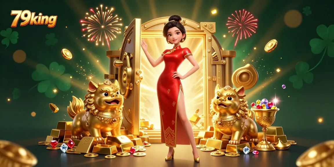 Experience thrilling wins and excitement at 79king with vibrant casino elements and dynamic characters.