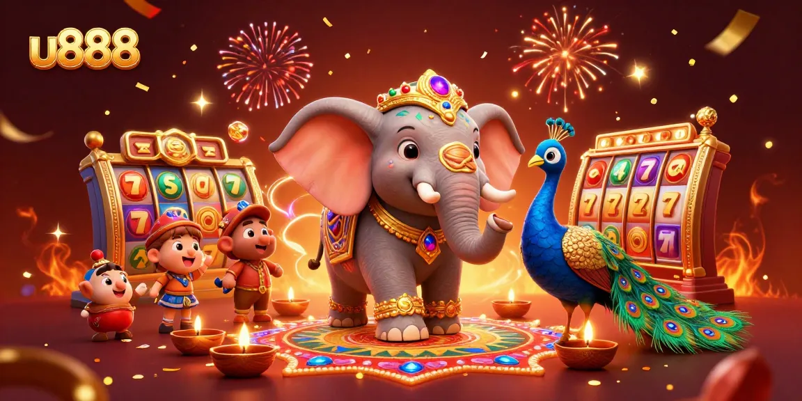 Experience exciting gameplay with u888's vibrant online slots featuring lucky symbols and dynamic celebrations.