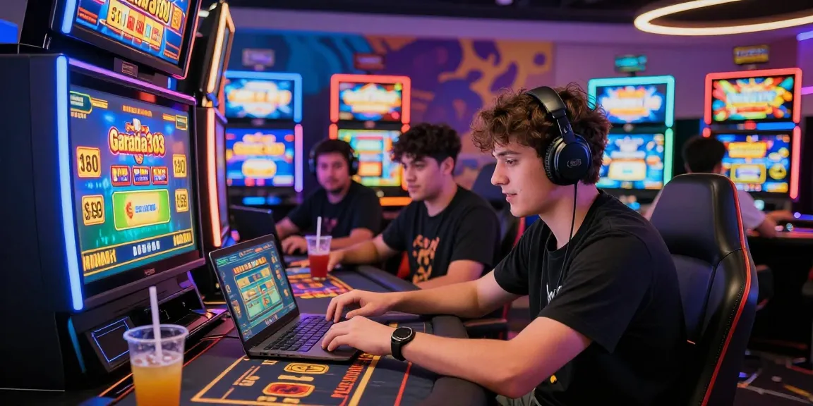 Exciting online gaming scene with players enjoying garuda303 casino games in a vibrant atmosphere.