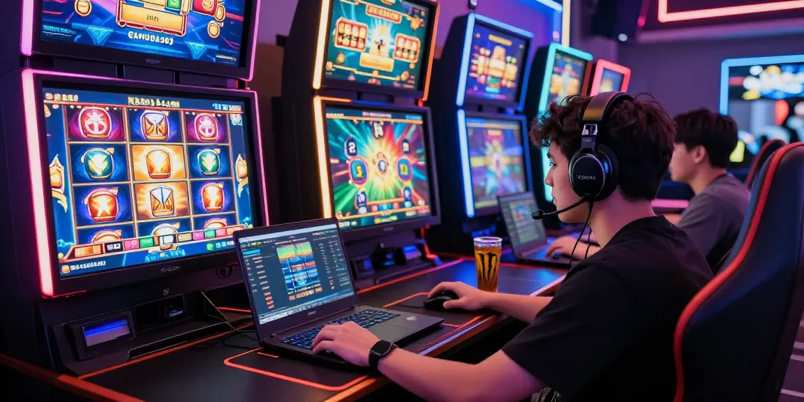 GARUDA303 gaming experience with a player enjoying vibrant slot graphics and immersive gameplay.